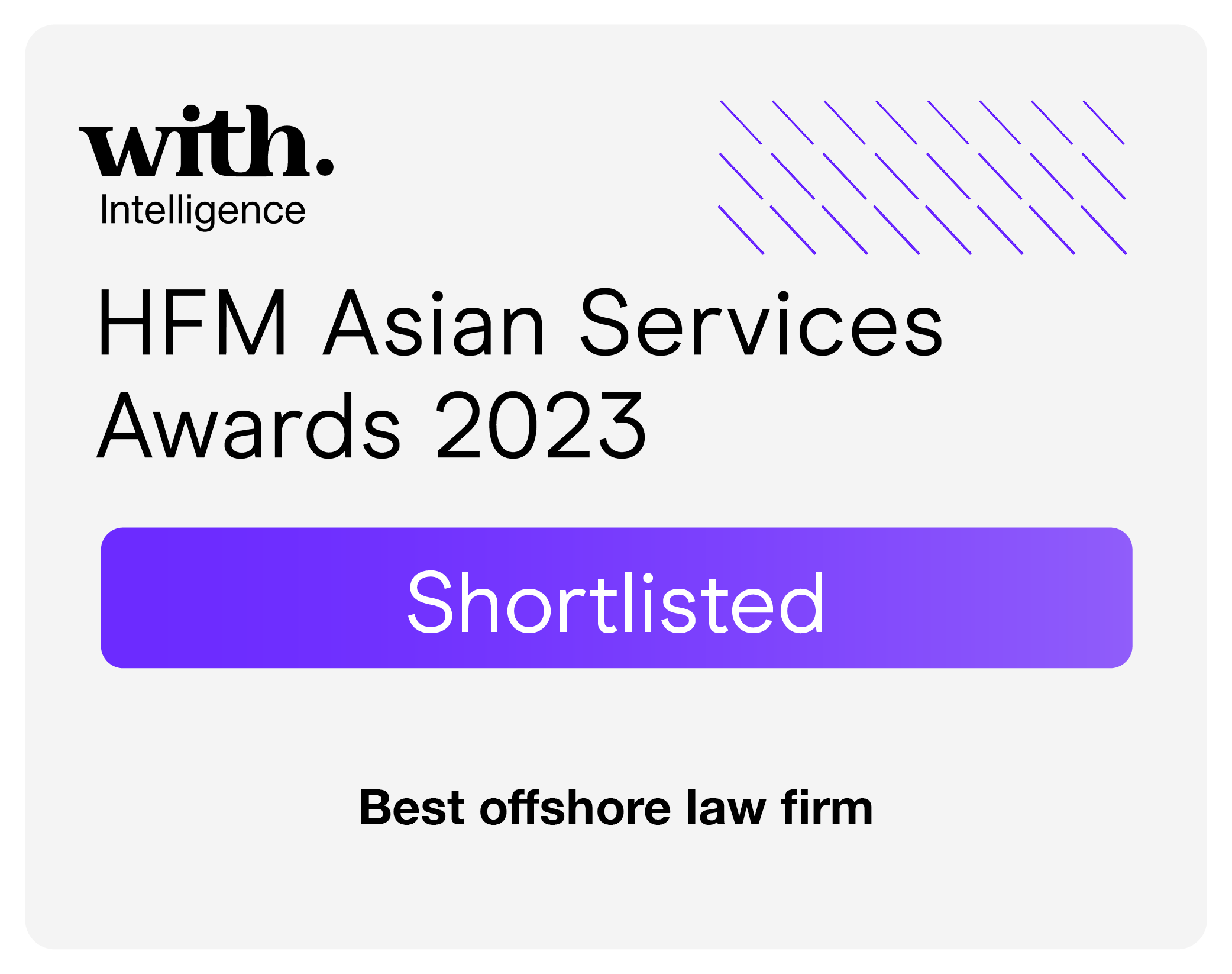 HFM Asian Services Awards 2023 - Best Offshore Law Firm
